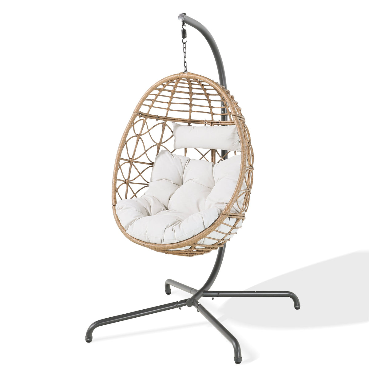 Furnishings Egg Chair with Stand. Patio Wicker Hanging Chair. Outdoor swing