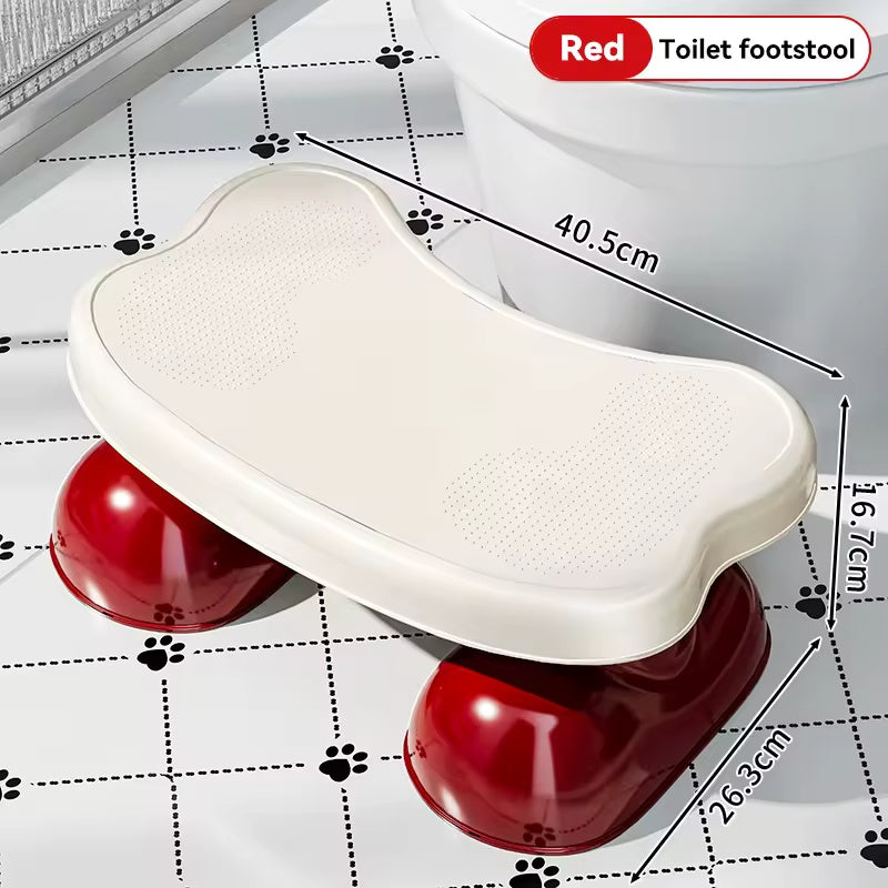 Xinhang Strong Load-Bearing Bathroom Plastic Footstool Cute Plastic Foot Stool Durable Cartoon Household Toilet Foot Stool
