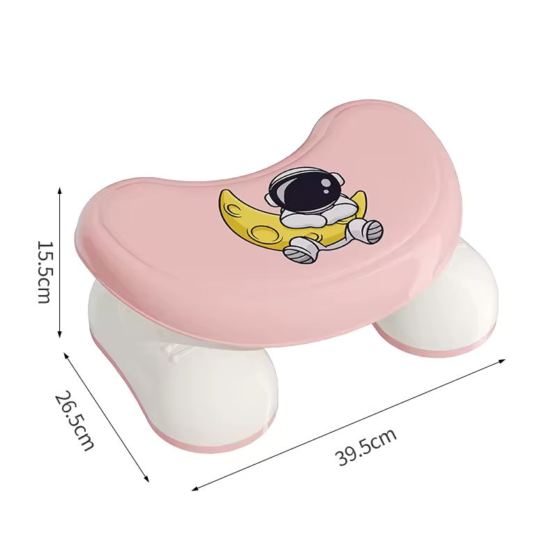 Xinhang Durable Household Plastic Toilet Stool Thickened Bathroom Footstool Strong Load-Bearing Astronaut Plastic Toilet Stool