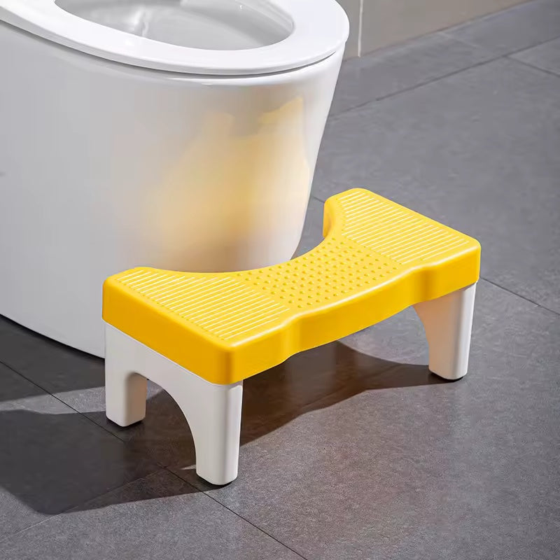 Ergonomic Bathroom Step | Height-Customized Poop Stool with Built-in Organizer