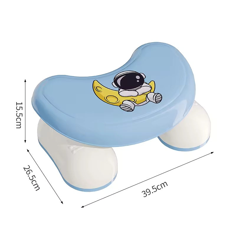 Xinhang Durable Household Plastic Toilet Stool Thickened Bathroom Footstool Strong Load-Bearing Astronaut Plastic Toilet Stool