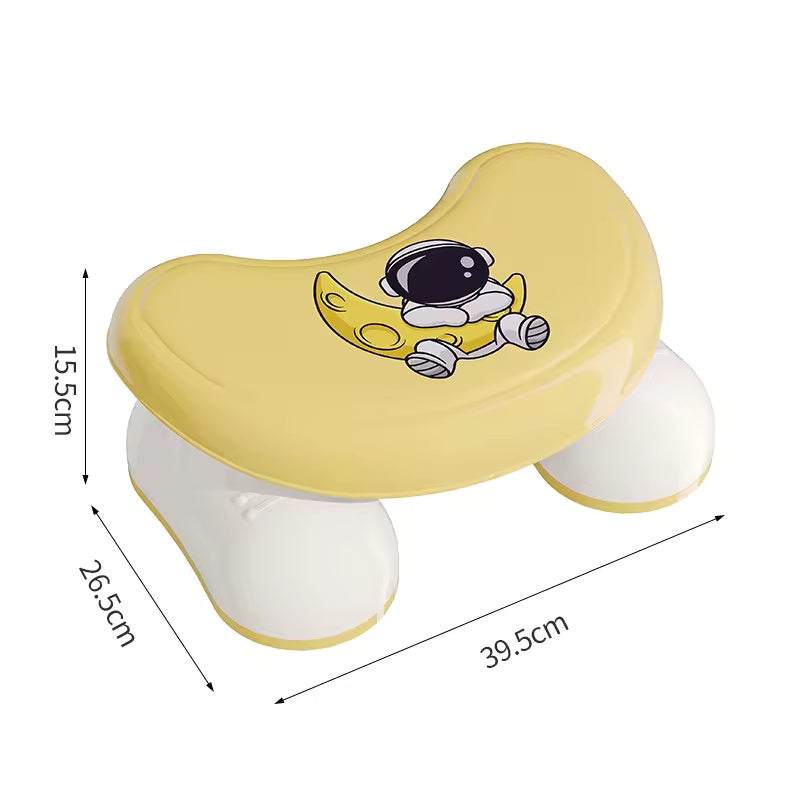 Xinhang Durable Household Plastic Toilet Stool Thickened Bathroom Footstool Strong Load-Bearing Astronaut Plastic Toilet Stool