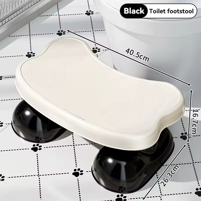 Xinhang Strong Load-Bearing Bathroom Plastic Footstool Cute Plastic Foot Stool Durable Cartoon Household Toilet Foot Stool