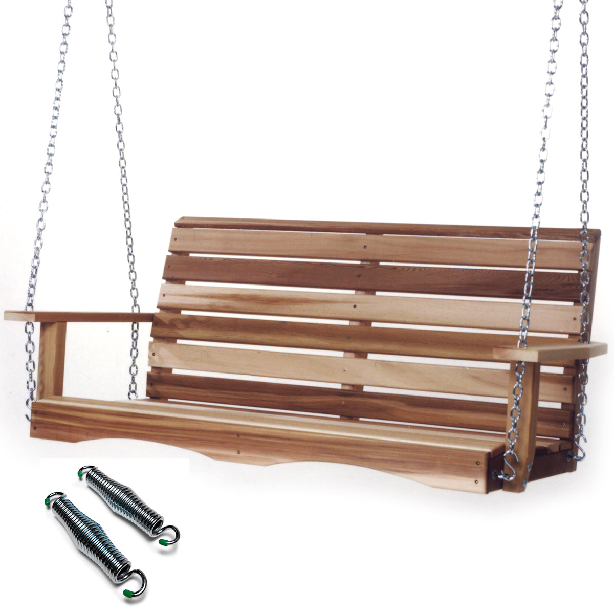 Cedar Porch Swing  - Handcrafted In Canada With Rot Resistant. Untreated. Western Red Cedar.