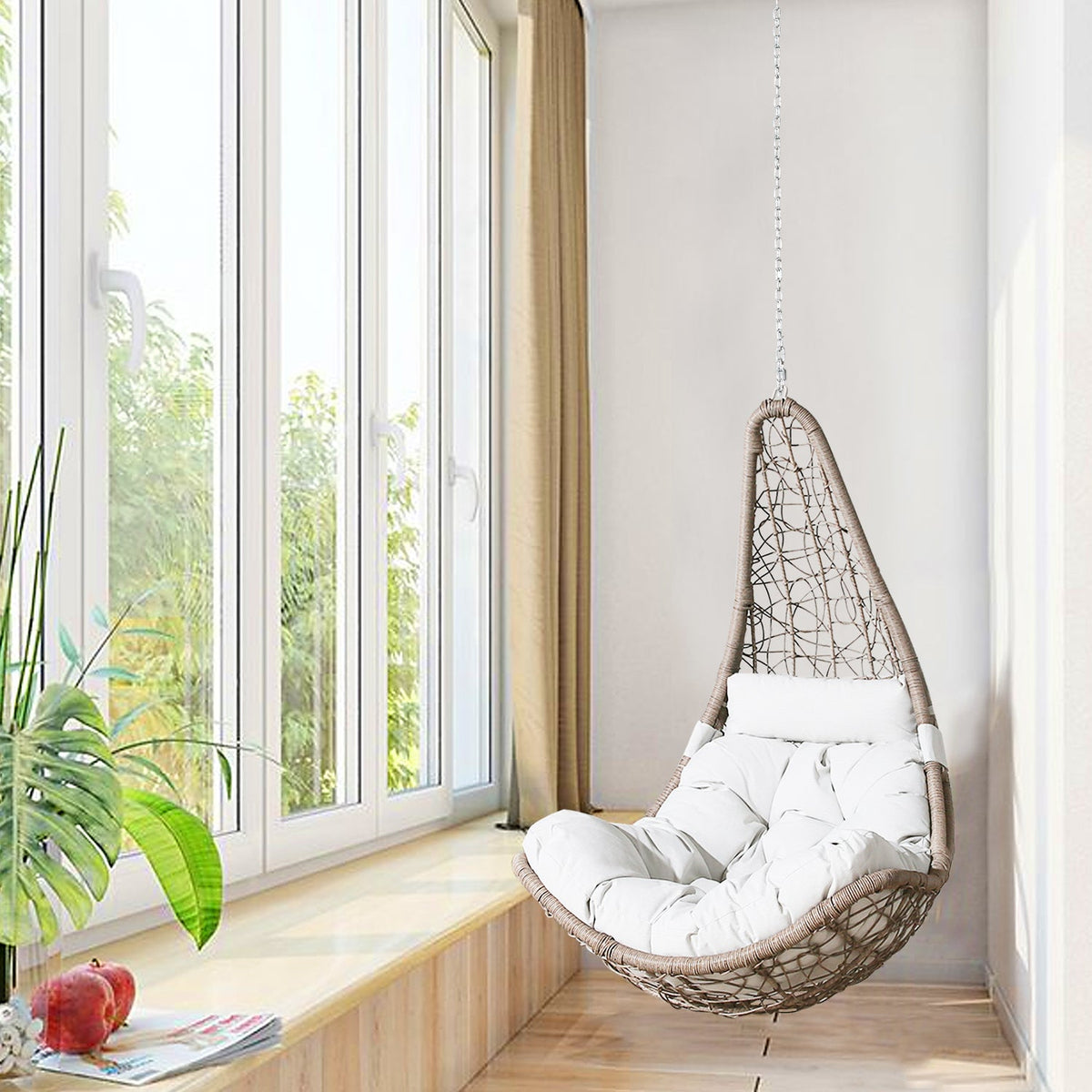 Furnishings Outdoor Patio Wicker Swing Chair Without Stand