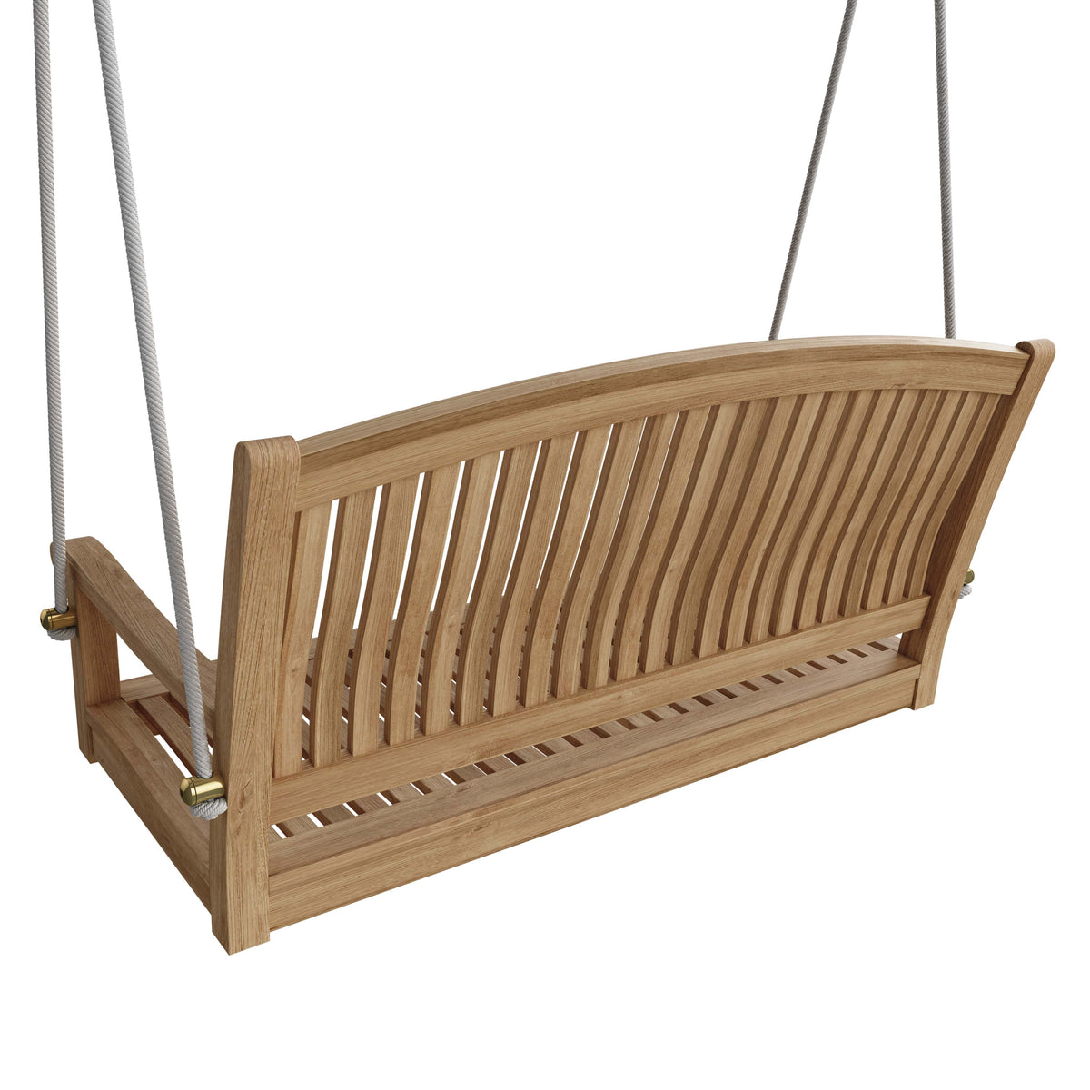 48 Round Swing Bench.24 H x48 W x 26 D. Includes 25 Foot White Rope. Outdoor swing