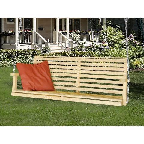 Hershy Way Treated Yellow Pine 5 ft. Classic Porch Swing