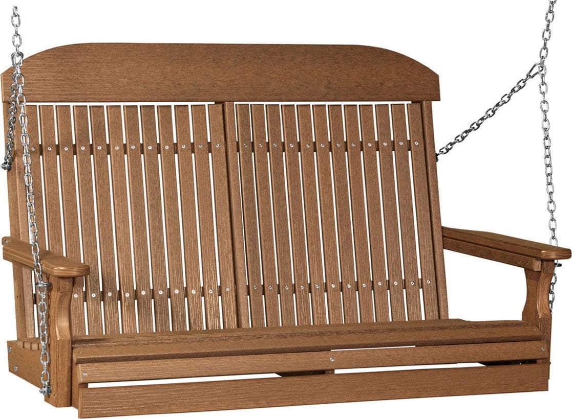 Classic Highback 4ft. Recycled Plastic Porch Swing