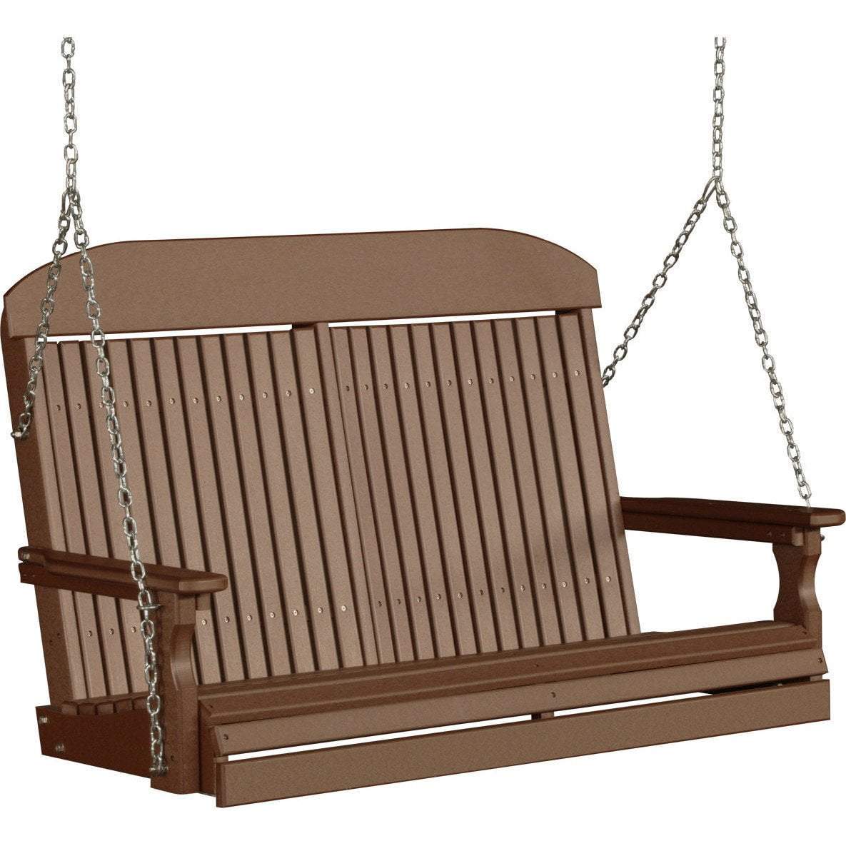 Classic Highback 4ft. Recycled Plastic Porch Swing