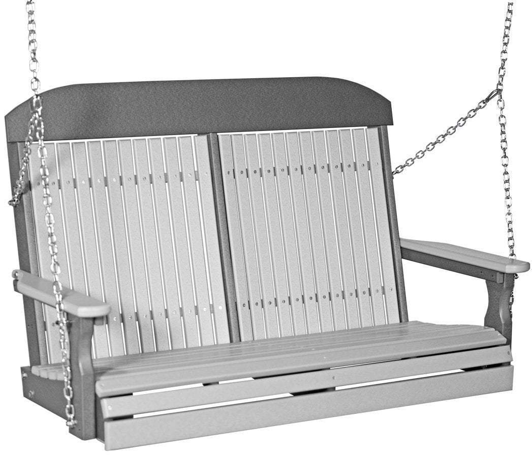 Classic Highback 4ft. Recycled Plastic Porch Swing