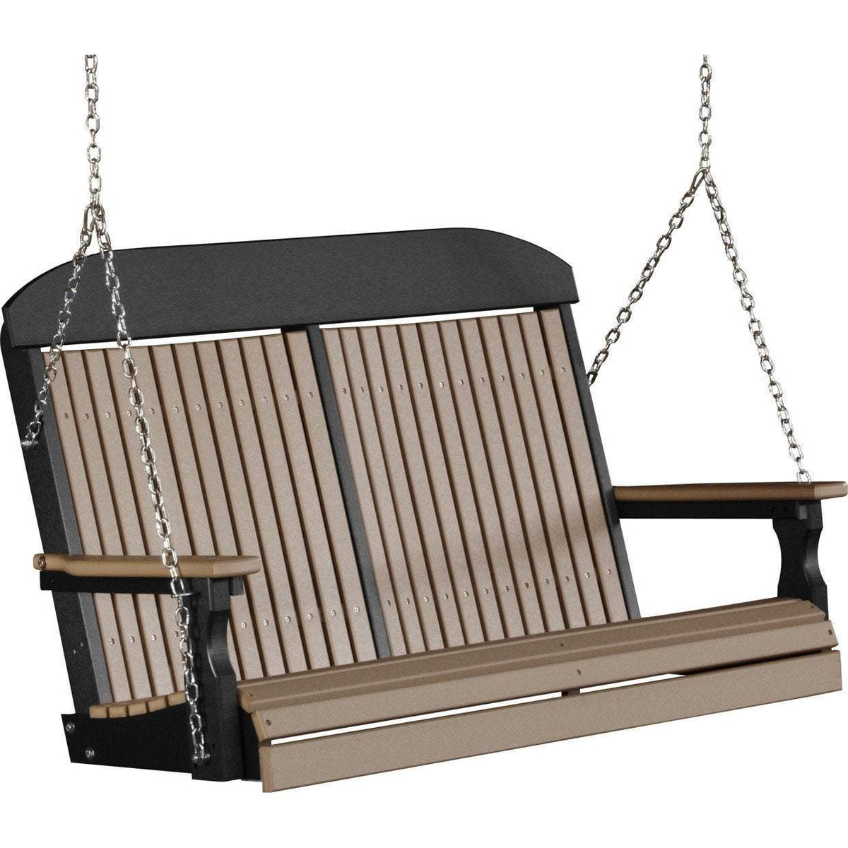 Classic Highback 4ft. Recycled Plastic Porch Swing