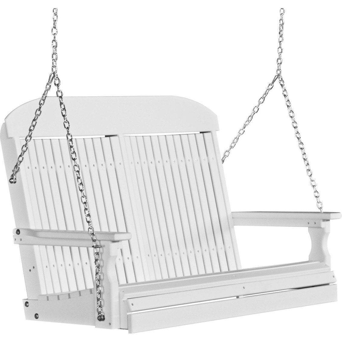 Classic Highback 4ft. Recycled Plastic Porch Swing