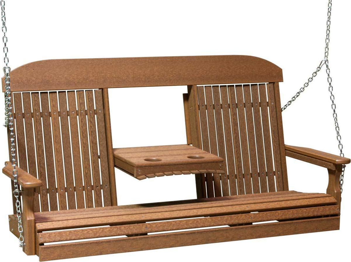 Classic Highback 5ft. Recycled Plastic Porch Swing