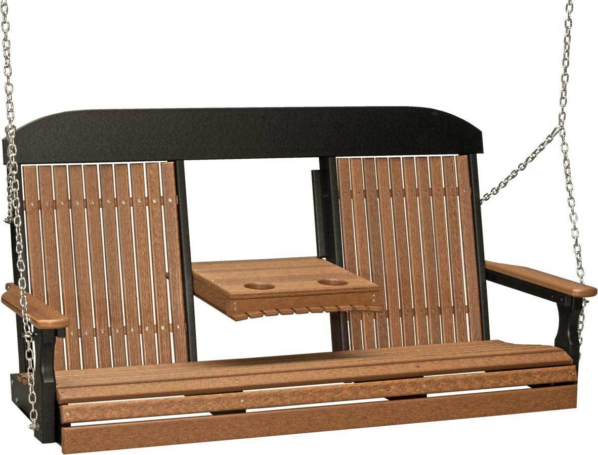 Classic Highback 5ft. Recycled Plastic Porch Swing