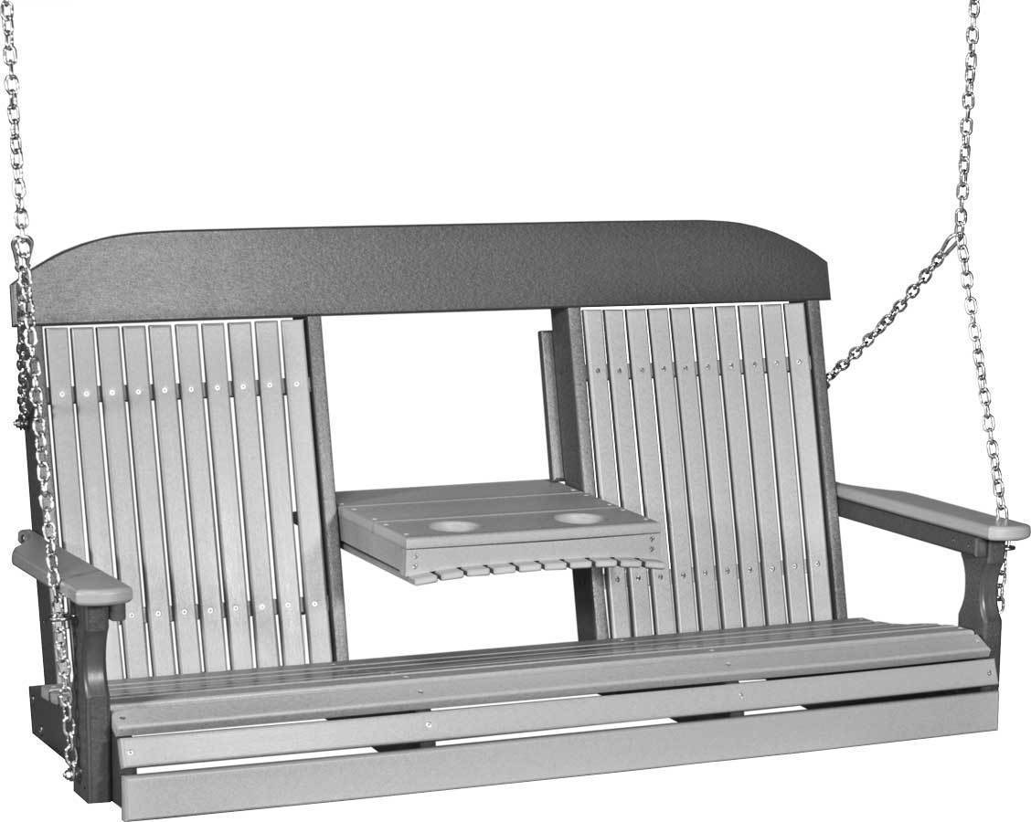 Classic Highback 5ft. Recycled Plastic Porch Swing