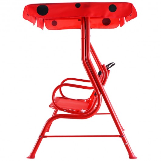 2 Person Kids Patio Swing Porch Bench with Canopy Outdoor swing