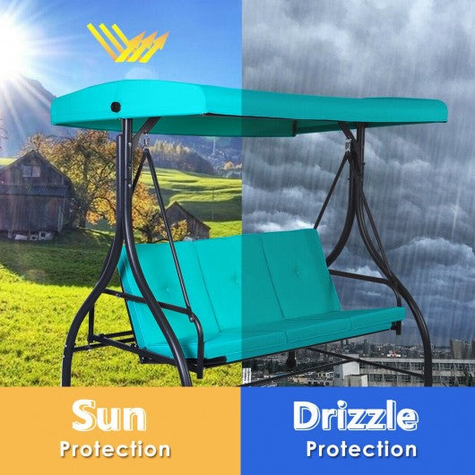 3 Seats Converting Outdoor Swing Canopy Hammock w/Adjustable Tilt Canopy
