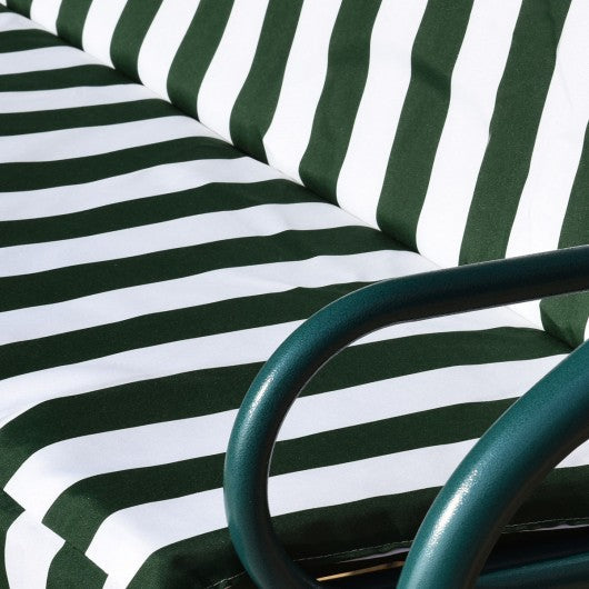 3 Seats Patio Canopy Swing-Green Outdoor swing