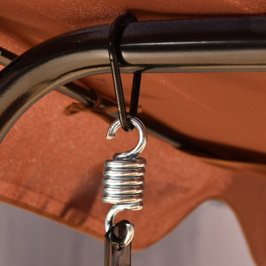 3 Seats Patio Canopy Swing-coffee Outdoor swing
