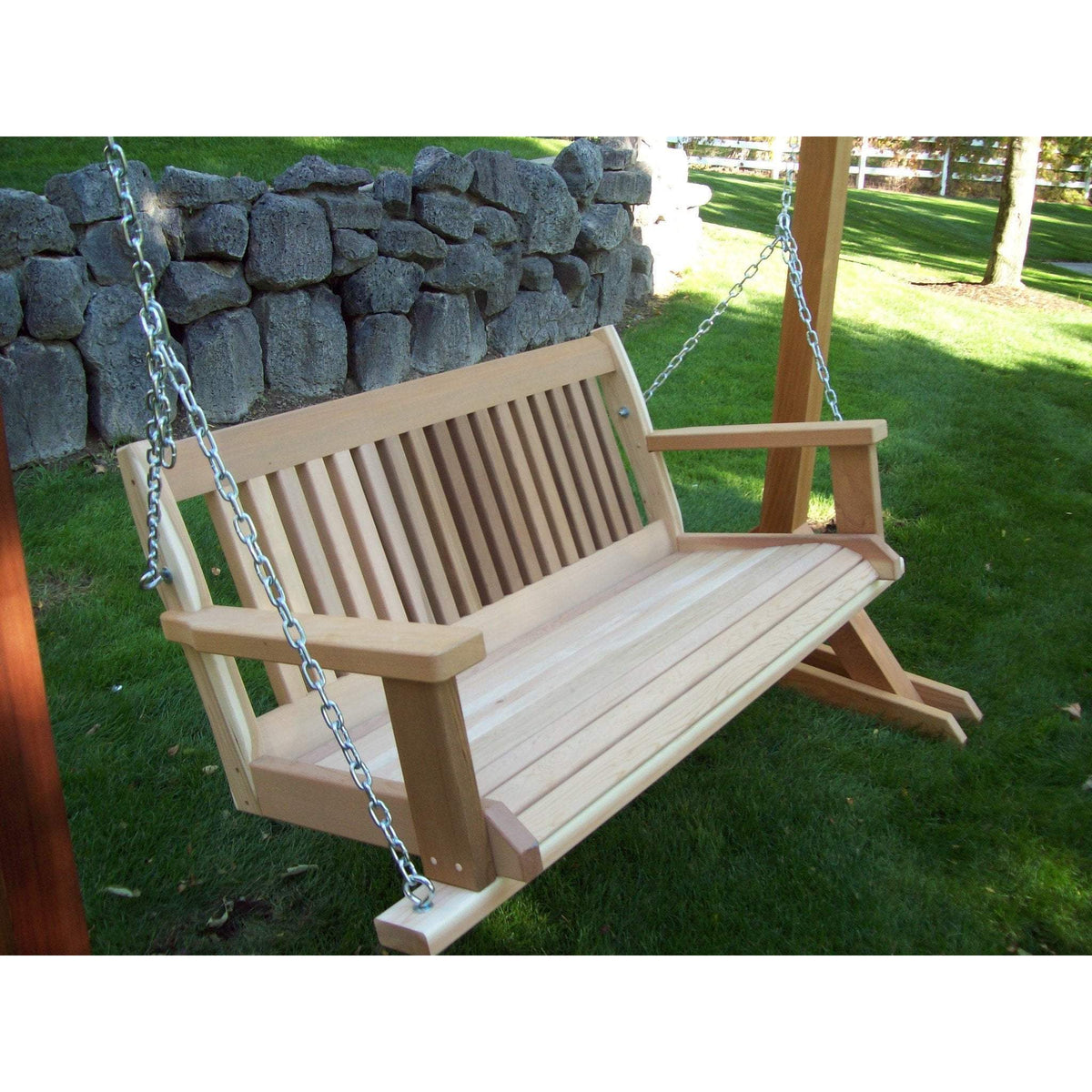 Wood Country Cabbage Hill 5ft Red Cedar Porch Swing